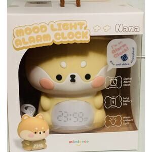 Mimicoco Nana Rechargeable Mood Light Alarm Clock - Pat to Dim - Warm Light NIB